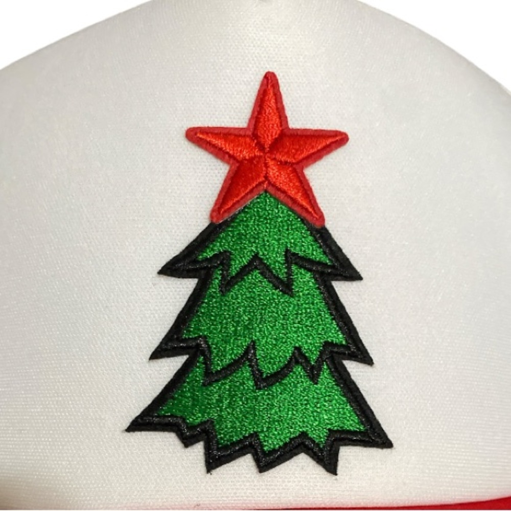 Christmas Tree Trucker Hat - Picture 3 of 5